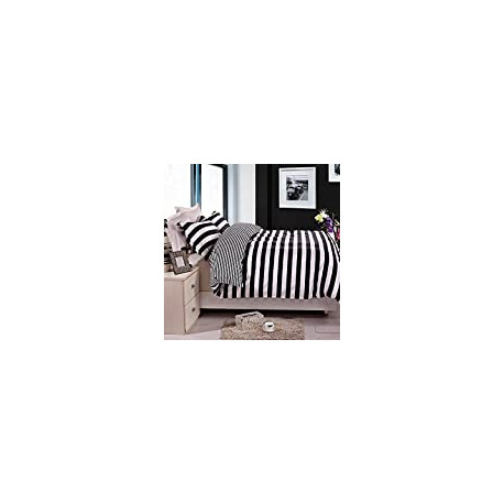 3 Pieces 100% Brushed Microfiber Striped Duvet Cover Set