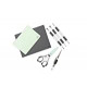 Papercraft & Home Décor Accessories, 10 Piece Set, Multi Color, One Size, Plastic & Metal, Grey