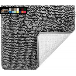 Plush Durable Rug, Bathtub and Shower Floor, 24x17, Grey