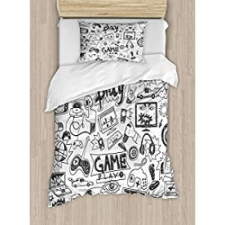 Pack 2 of twin Ambesonne Video Games Duvet Cover Set