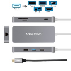 CableDeconn Thunderbolt 3 Dock HDMI Ethernet RJ45 USB Type-C