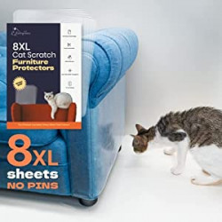 Cat Scratch Couch Protector - 8XL Sheets, Clear