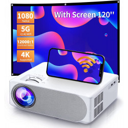 5G/2.4G WiFi Projector 4K Supported