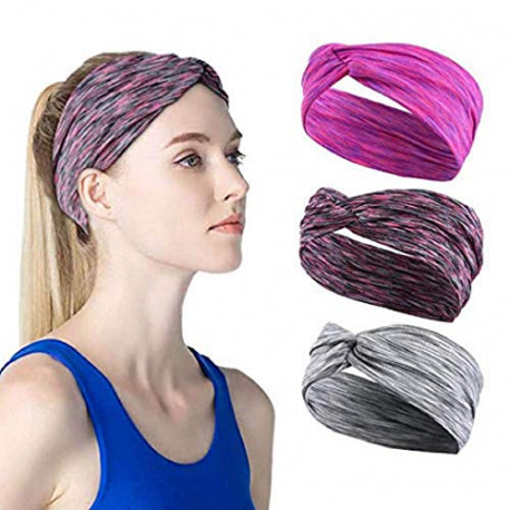 Head Wraps Workout Head Scarf for Women and Girls (Pack of 3)
