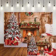 7x5ft Christmas Fireplace Theme Backdrop Merry Christmas Eve Photo