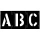 6 Inch Plastic Letters and Numbers Interlocking Stencil Set, 46 Piece Set , Black