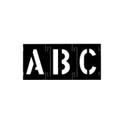6 Inch Plastic Letters and Numbers Interlocking Stencil Set, 46 Piece Set , Black