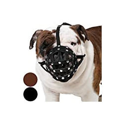 Leather Basket Dog Muzzle for Boxer