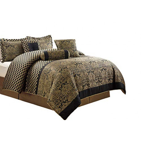 Collection Lisbon 7-Piece Jacquard Floral Comforter Set, King