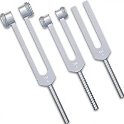 Set of 3 Pcs, Aluminum Sensory Tuning Forks C 128, C 256, C 512, Diagnostic Instruments