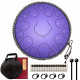 15 Notes 13 Inches Percussion Instrument D-Key Handpan Drum (Lavender)