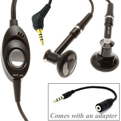 Stereo Handsfree Headset with Microphone and 2.5mm to 3.5mm Adapter for Net10