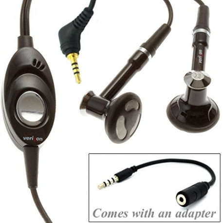 Stereo Handsfree Headset with Microphone and 2.5mm to 3.5mm Adapter for Net10