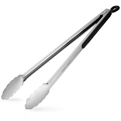 Pack 4 of Grill Tongs, 17 Inch Extra Long Kitchen Tongs