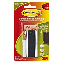 3-Hangers, 6-Strips, 6-Frame Stabilizer Strips, Decorate Damage-Free