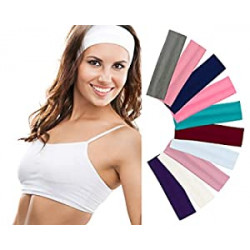 Hair 10 Pack Stretch Headbands Non-Slip Head Wraps Great for Sports