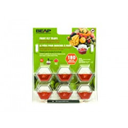 Prefilled Fruit Fly Traps, 6-Pack, Red