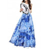 Boho Floral Long Summer Beach Chiffon Wrap Cover Up Maxi Skirt for Women