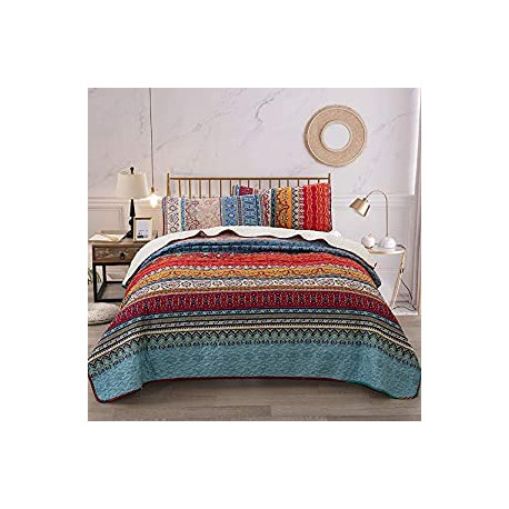 BEDDING Bohemian Quilt Set Queen