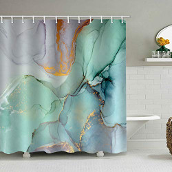 Colourful Marble Shower Curtains for Bathroom Sets Fabric
