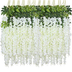 Fake Hanging Flowers - 12 Pieces 3.75 Feet/Piece