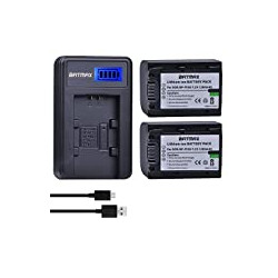 2 Packs Battery + LCD Charger for Sony NP-FV30