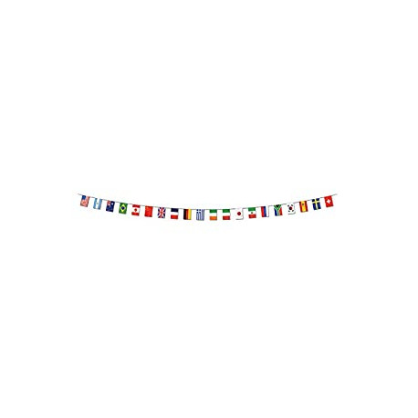 Beistle Party Supplies, International Flag Pennant Banner, Multicolor