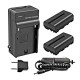 2 Pack NP-F550 Replacement Battery and Charger Compatible with Sony NP-F330