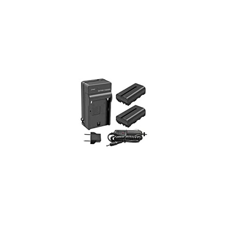 2 Pack NP-F550 Replacement Battery and Charger Compatible with Sony NP-F330