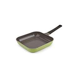 11" Ceramic Nonstick Square Grill Pan, Avocado Green