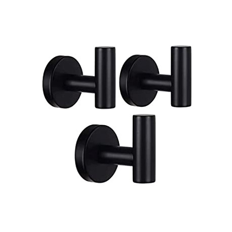 Wall Towel Hooks Bathroom Hook Matte Black Robe Coat