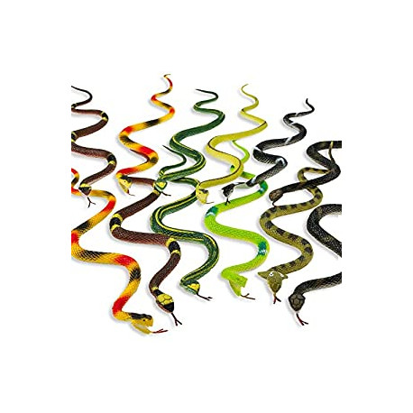 14 Inch Assorted Big Rainforest Snakes - 12 Pieces