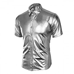Men's Nightclub Metallic Silver