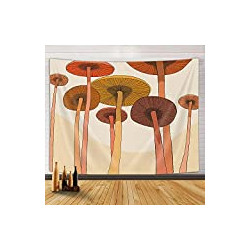 Vintage Mushroom Tapestry, Cute Morden Abstract Art Boho Tapestries