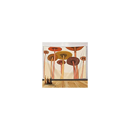 Vintage Mushroom Tapestry, Cute Morden Abstract Art Boho Tapestries