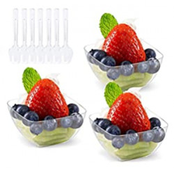 100 Ct Mini Dessert Cups with Spoons