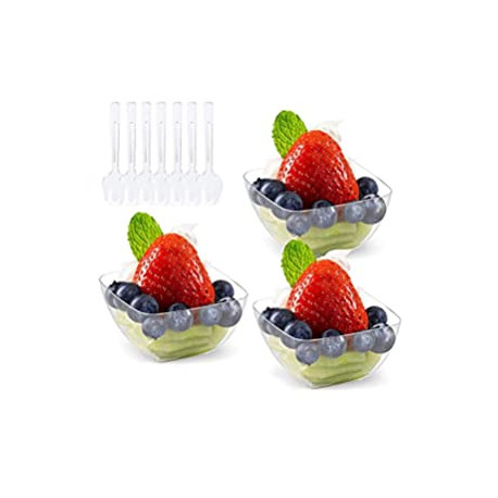 100 Ct Mini Dessert Cups with Spoons