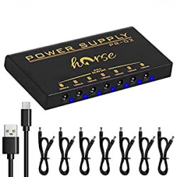 Guitar Pedal Power Supply,Horse Portable 7 Isolated DC Output