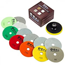 Diamond Polishing Pads 4 Inch Wet Dry Set 7 Pieces