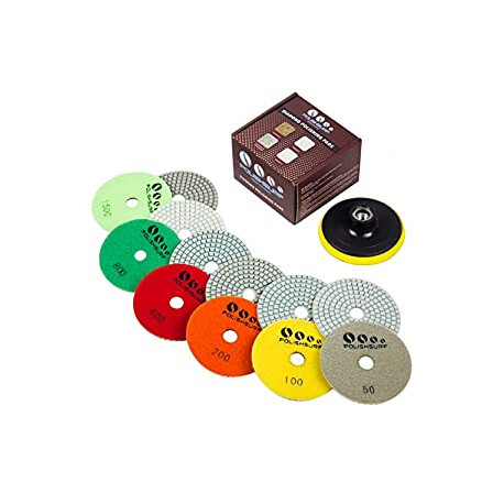 Diamond Polishing Pads 4 Inch Wet Dry Set 7 Pieces