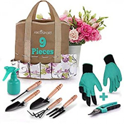 Garden Tools Set - 9 Piece Gardening Kit