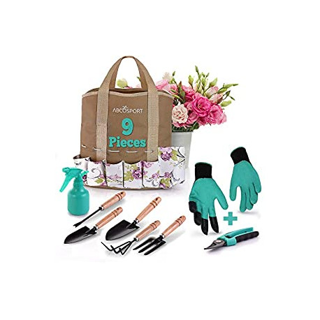 Garden Tools Set - 9 Piece Gardening Kit