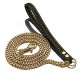 4ft Dog Leash Metal Long 18K Gold Chew Proof