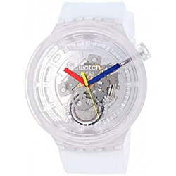 Swatch Swiss Quartz Silicone Strap, Transparent