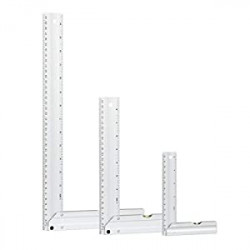 POWERTEC 80005 L Square Ruler Set w/Bubble Levels, Anodized Aluminum Finish – 3pc Set, Green