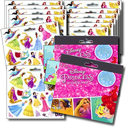 Disney Princess Stickers Party Favors - Bundle of 12 Sheets 240+ Stickers