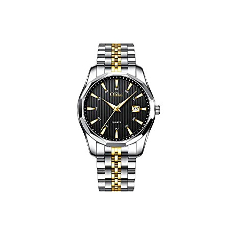 Stainless Steel Watches for Men, Quartz 50 M Waterproof Watch
