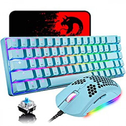Mechanical Gaming Keyboard Blue Switch 68 Keys Wired RGB 18 Backlit Effects