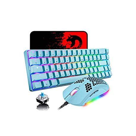 Mechanical Gaming Keyboard Blue Switch 68 Keys Wired RGB 18 Backlit Effects