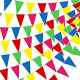 300pcs Colorful Pennant Flags Banner 375ft Multicolor